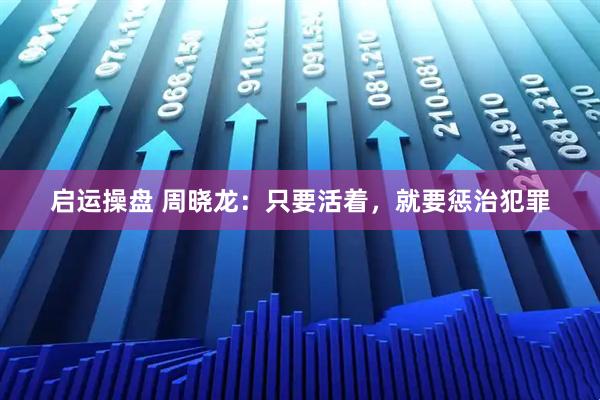 启运操盘 周晓龙：只要活着，就要惩治犯罪