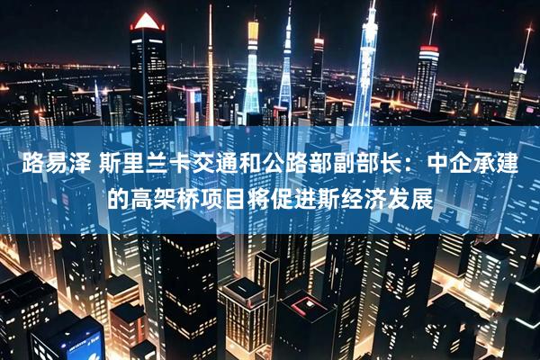 路易泽 斯里兰卡交通和公路部副部长：中企承建的高架桥项目将促进斯经济发展