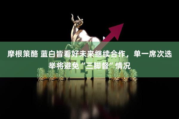 摩根策酪 蓝白皆看好未来继续合作，单一席次选举将避免“三脚督”情况