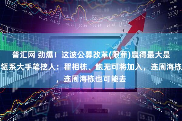 普汇网 劲爆！这波公募改革(限薪)赢得最大是高瓴？高瓴系大手笔挖人：翟相栋、鲍无可将加入，连周海栋也可能去
