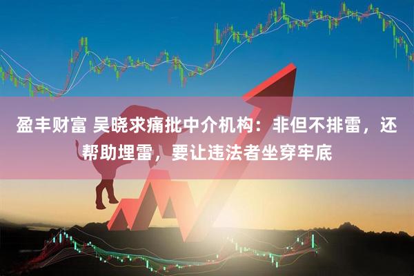 盈丰财富 吴晓求痛批中介机构：非但不排雷，还帮助埋雷，要让违法者坐穿牢底